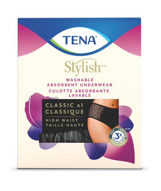 TENA Stylish Black Classic Brief - Washables M